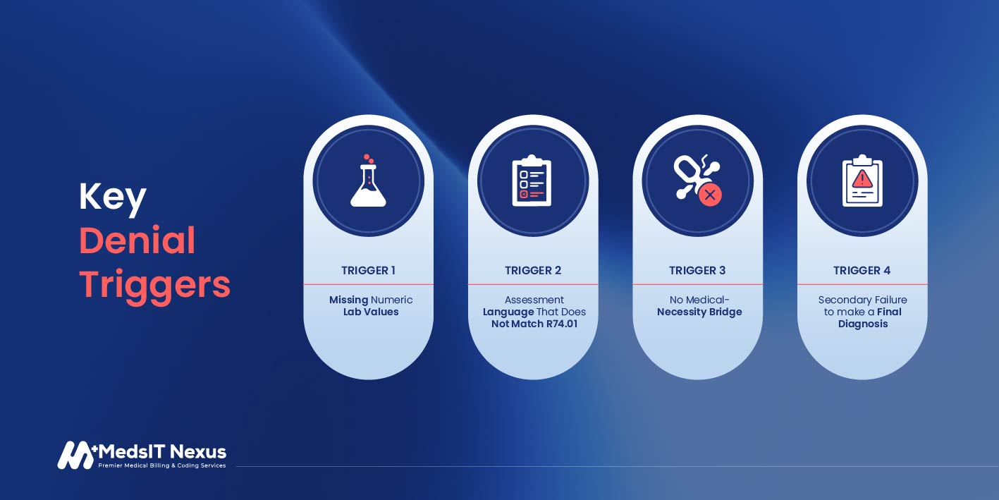 Key Denial Triggers transaminitis icd 10