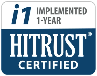 HITRUST certified, implemented 1-year