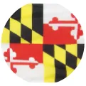 Maryland flag with black and gold checks and red and white crosses